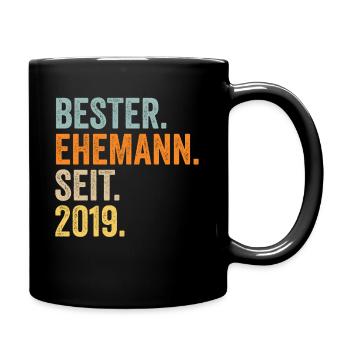 Valentine's Day Best Husband Since 2019 - Full Colour Mug - black - Right