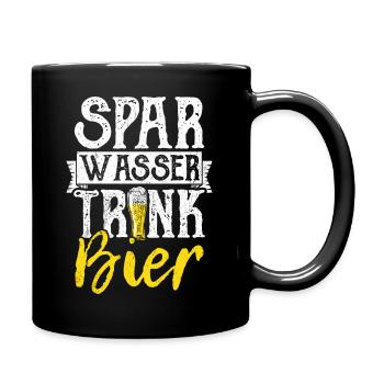 Spar Water Drink Beer Beer Pong Hops Booze Trin - Full Colour Mug - black - Right