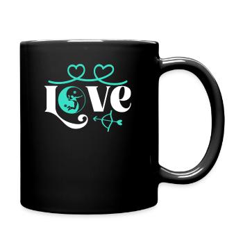 Volleyball Love Ballon de volley-ball Joueur de volley-ball - Mug uni - noir - Droite