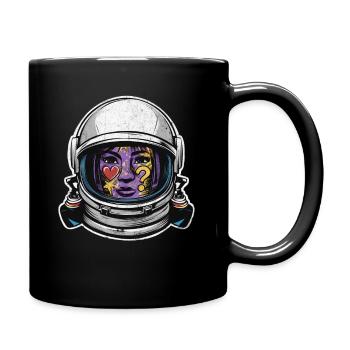 Astronaut Helmet Cosmic Design - Full Colour Mug - black - Right
