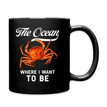Chemise tendance : L’océan – Là où je veux être - Mug uni - noir - Droite