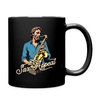 Conception de saxophone amusante pour les amateurs de musique jazz - Mug uni - noir - Droite