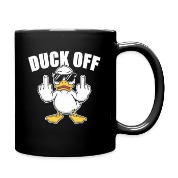 Duck Off Funny Duck Design - Full Colour Mug - black - Right