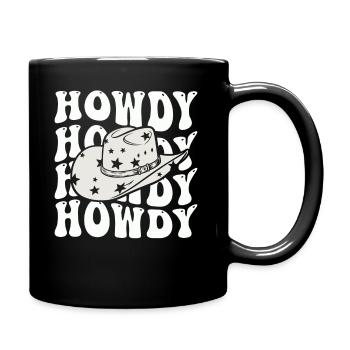 Western Country Texas Cowboyhut - Tasse einfarbig - Schwarz - Rechts