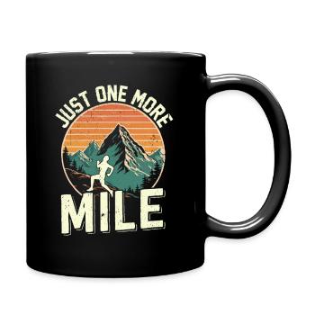 Mountain runner jogging in the mountains - Full Colour Mug - black - Right