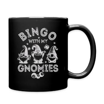 Bingo Mit Meinen Gnomies Lustiges Bingo - Tasse einfarbig - Schwarz - Rechts