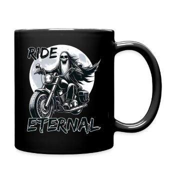 Ride Eternal : La quête du motard squelette - Mug uni - noir - Droite