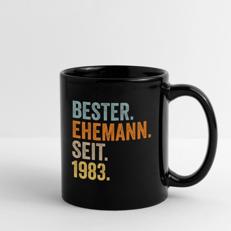 Valentinstag Bester Ehemann Seit 1983 Tasse einfarbig