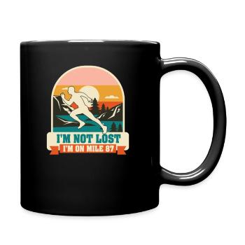 Je ne suis pas perdu, je suis sur le marathon du mile 87 - Mug uni - noir - Droite