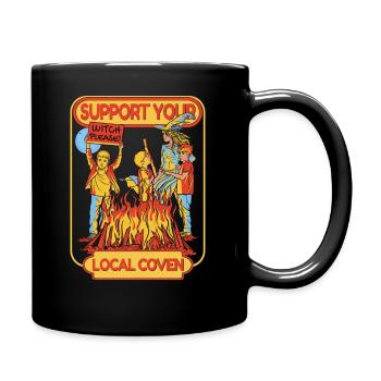 Support your Local Coven Witch Gothic Okkult - Tasse einfarbig - Schwarz - Rechts