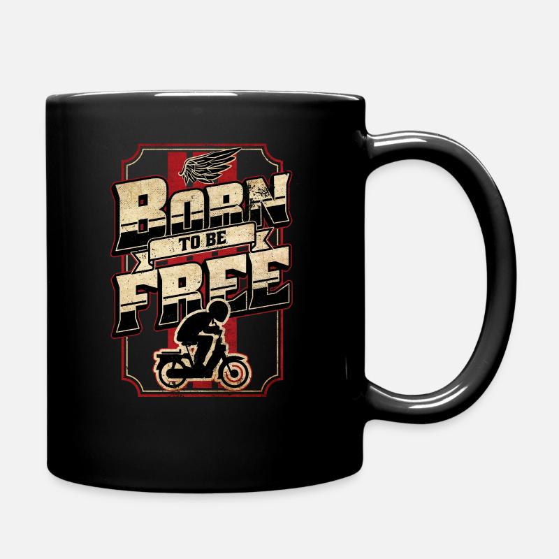 Mofa Mofaroller Moped Mofafahrer tshirt - Tasse einfarbig - Schwarz