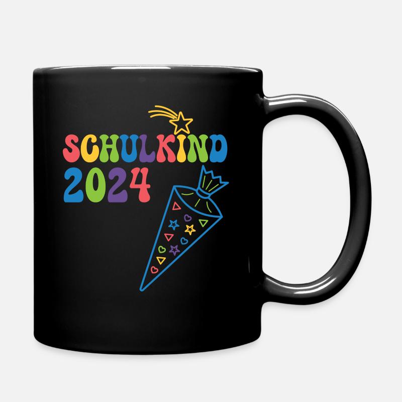 Schulanfang Einschulung Schulkind 2024 - Tasse einfarbig - Schwarz