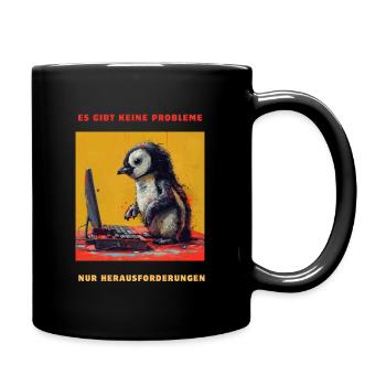 Penguin Computer Science Hacker Funny Saying - Full Colour Mug - black - Right