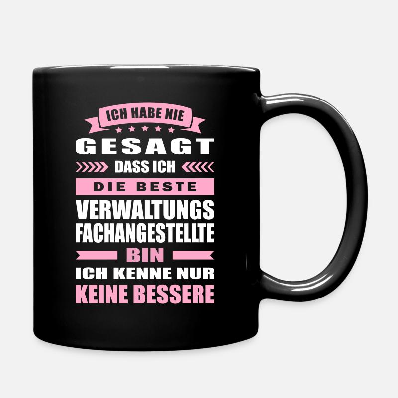 Verwaltungsfachangestellte Abschluss Prüfung Büro - Tasse einfarbig - Schwarz