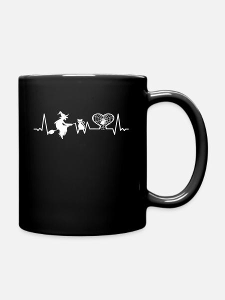 Mystisches Gothic Okkult Witch Herzschlag - Tasse einfarbig - Schwarz