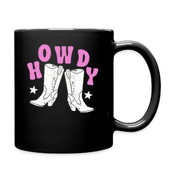 Chapeau de cowboy Western Country Texas - Mug uni - noir - Droite