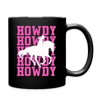 Chapeau de cowboy Western Country Texas - Mug uni - noir - Droite