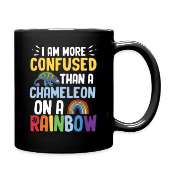 I'm more confused than a chameleon - Full Colour Mug - black - Right