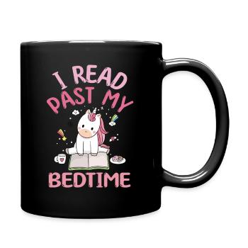 I read unicorn after bedtime - Full Colour Mug - black - Right