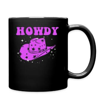 Western Country Texas Cowboyhut - Tasse einfarbig - Schwarz - Rechts