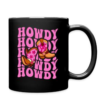 Chapeau de cowboy Western Country Texas - Mug uni - noir - Droite
