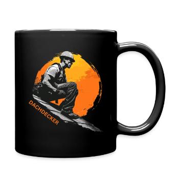 Roofer Profession Craft Journeyman Vintage - Full Colour Mug - black - Right