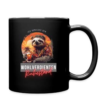 Pension de paresseux Pension de retraite Drôle de dicton - Mug uni - noir - Droite