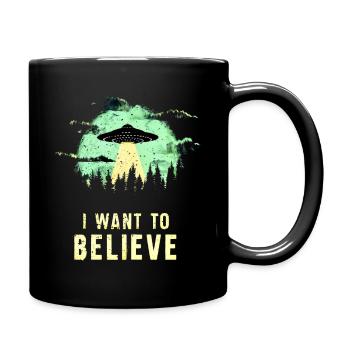 UFO #lovely toons - Full Colour Mug - black - Right