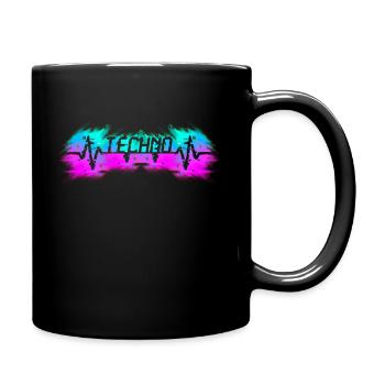 Hardcore-Rave, Raver, EDM, DJ, House-Music, Heartbeat - Mug uni - noir - Droite