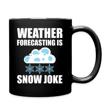 Lustige Wettervorhersage Klimaforscher - Tasse einfarbig - Schwarz - Rechts