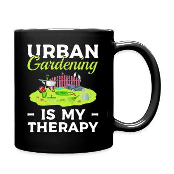 Urban Gardening Is My Therapy Gärtner - Tasse einfarbig - Schwarz - Rechts