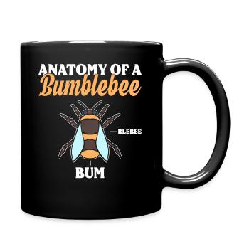 Anatomy Of Bumblebee Imker - Tasse einfarbig - Schwarz - Rechts