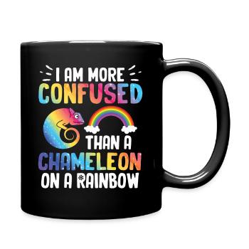 I'm more confused than a chameleon - Full Colour Mug - black - Right