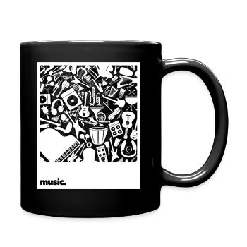 Collection de musique - Mug uni - noir - Droite