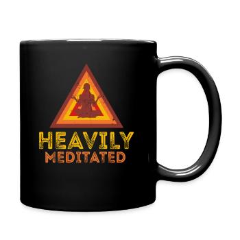 Stark meditiert - Tasse einfarbig - Schwarz - Rechts