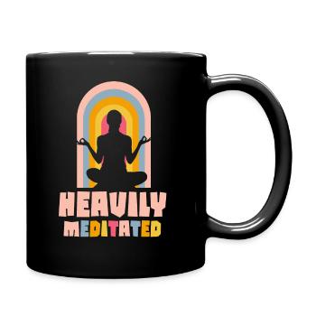 Stark meditiert - Tasse einfarbig - Schwarz - Rechts
