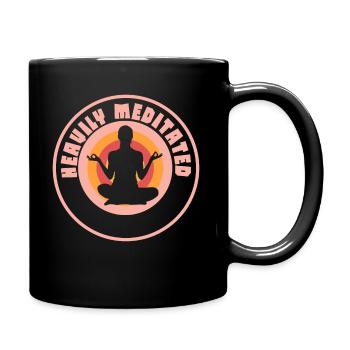 Stark meditiert - Tasse einfarbig - Schwarz - Rechts