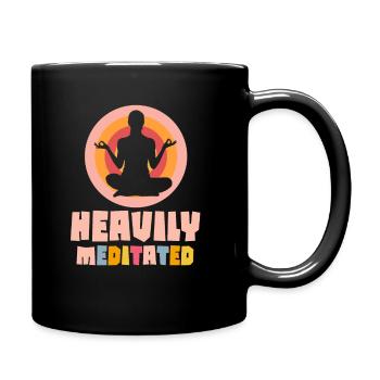 Stark meditiert - Tasse einfarbig - Schwarz - Rechts