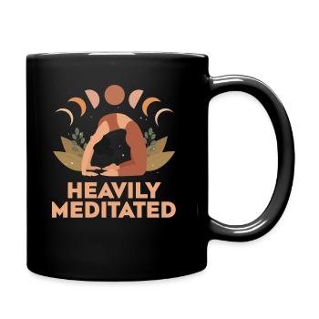 Stark meditiert - Tasse einfarbig - Schwarz - Rechts