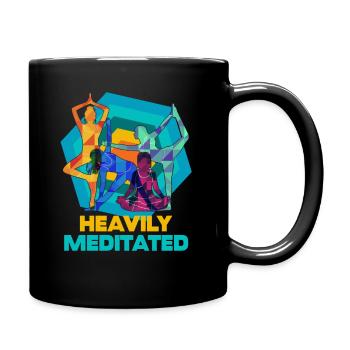 Stark meditiert - Tasse einfarbig - Schwarz - Rechts