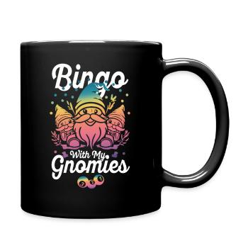 Bingo Mit Meinen Gnomies Lustiges Bingo - Tasse einfarbig - Schwarz - Rechts