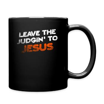 Laissez le jugement à Jésus - Mug uni - noir - Droite
