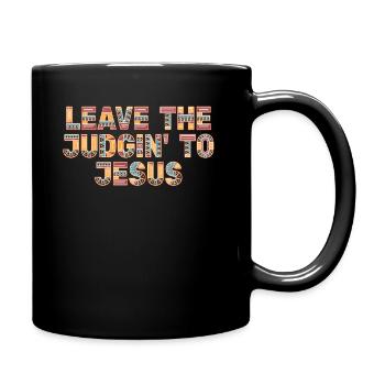 Laissez le jugement à Jésus - Mug uni - noir - Droite