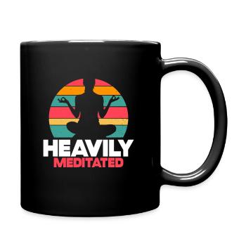 Stark meditiert - Tasse einfarbig - Schwarz - Rechts