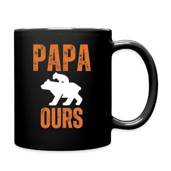 Papa Ours cadeau fête des pères - Mug uni - noir - Droite