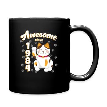 1984 Anniversaire Génial depuis Cat Maneki neko - Mug uni - noir - Droite