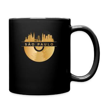 Disque vinyle Disco Music Skyline Sao Paulo - Mug uni - noir - Droite