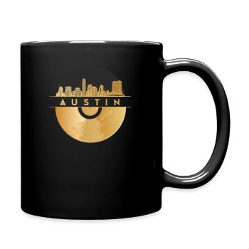 Disque vinyle Disco Music Skyline-AUSTIN - Mug uni - noir - Droite