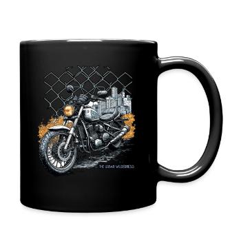 Motorrad Street City Motive - Tasse einfarbig - Schwarz - Rechts