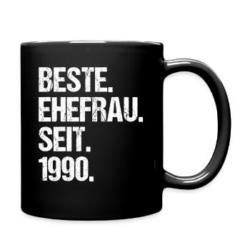 Valentine's Day Best Wife Since 1990 - Full Colour Mug - black - Right